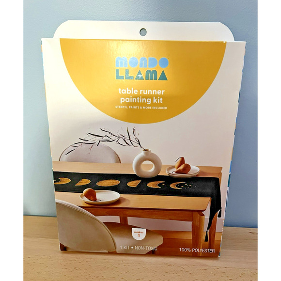 Mondo Llama Table Runner Painter Kit Celestial Stencil Paint Crafting Kit - Picture 1 of 5